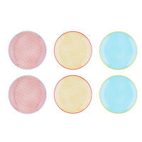 TELLER Pattern Ø26cm - 6er-Set - Color - Blau, Keramik (26cm) - Björn