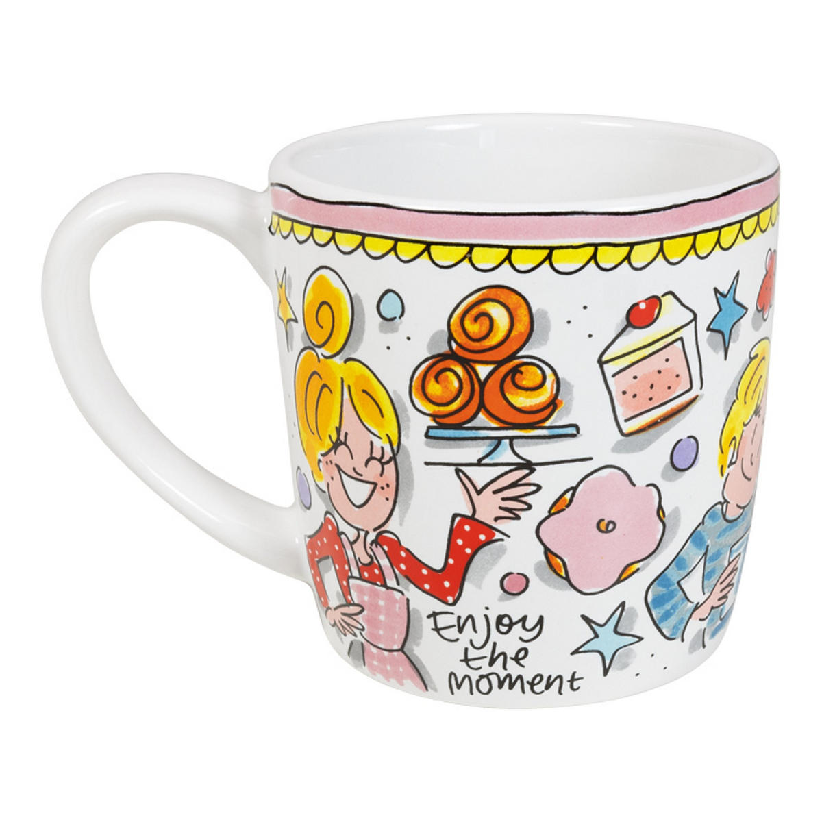 CAPPUCCINO-BECHER Große Liebe in Bunt - 500 ml - Multicolor, Keramik (0.5L) - Blond Amsterdam