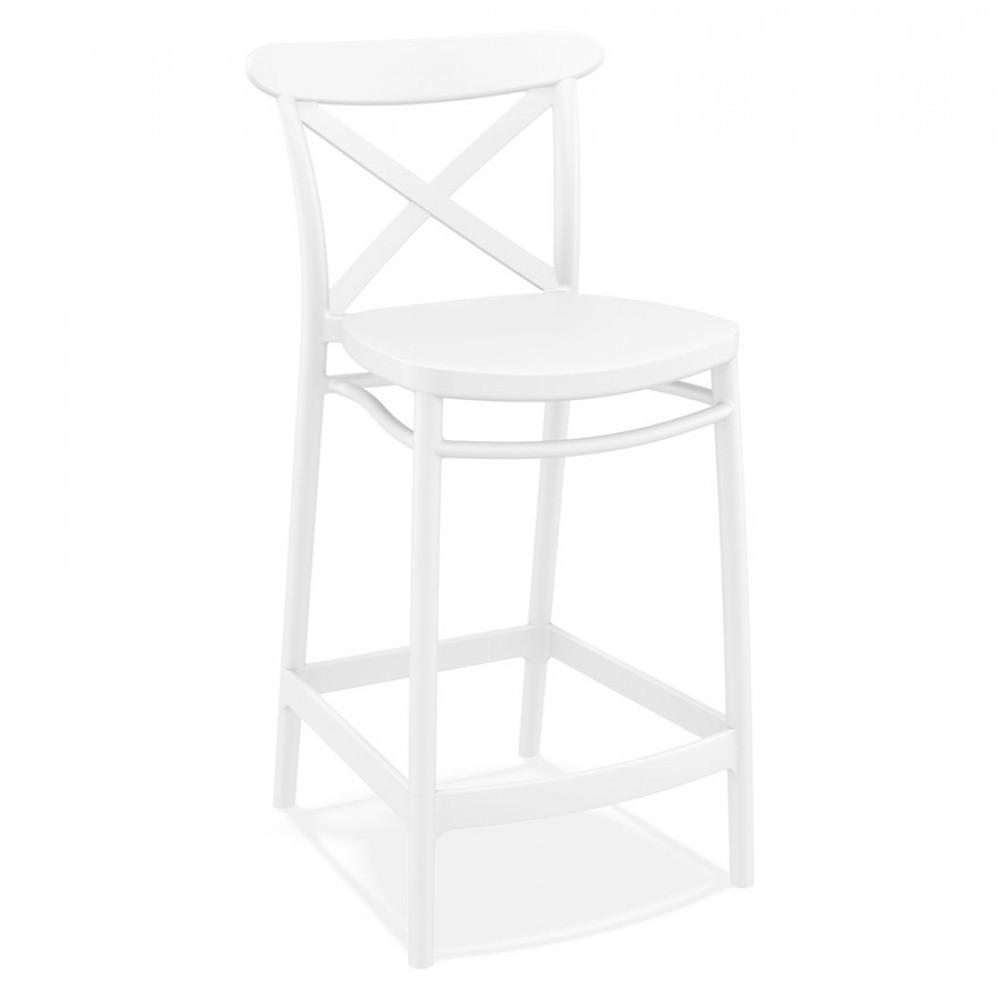 BARHOCKER Weiß 45x96x50cm - Weiß, Kunststoff (45/96/50cm) - AlterEgo