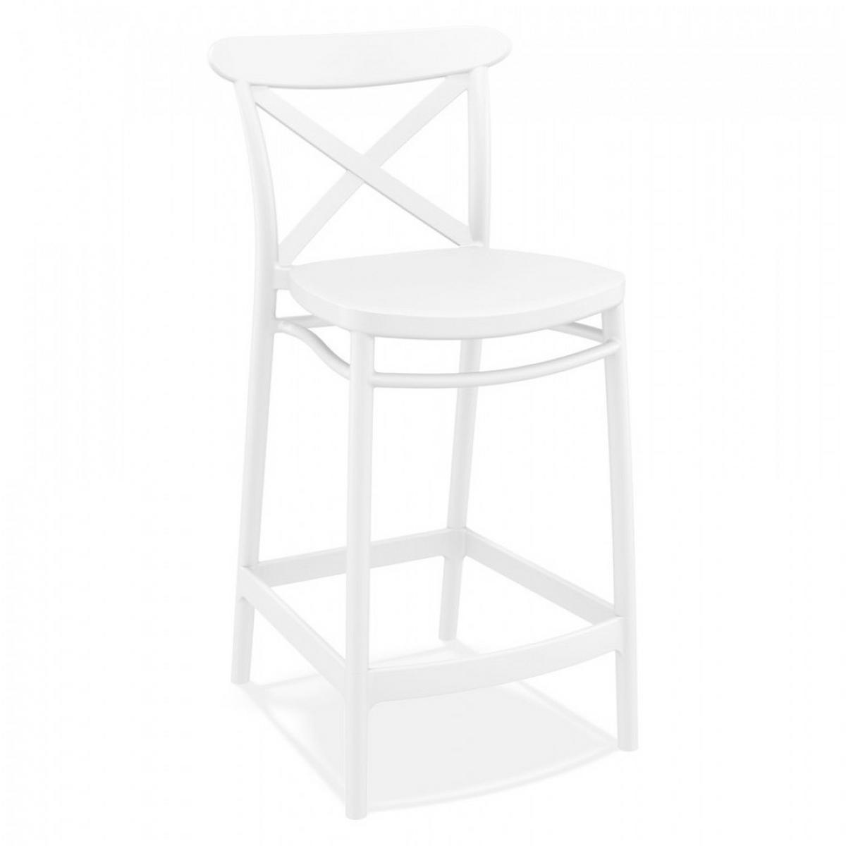 BARHOCKER Weiß 45x96x50cm - Weiß, Kunststoff (45/96/50cm) - AlterEgo