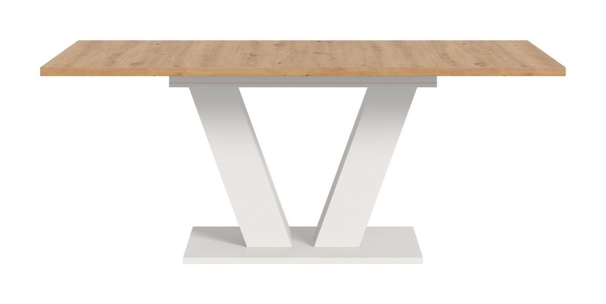 ESSTISCH MOTION (B/H/T: ca. 150/76/90 cm) in Weiß/Artisan Oak Nachbildung - Weiß, Holzwerkstoff (90/150/76cm)