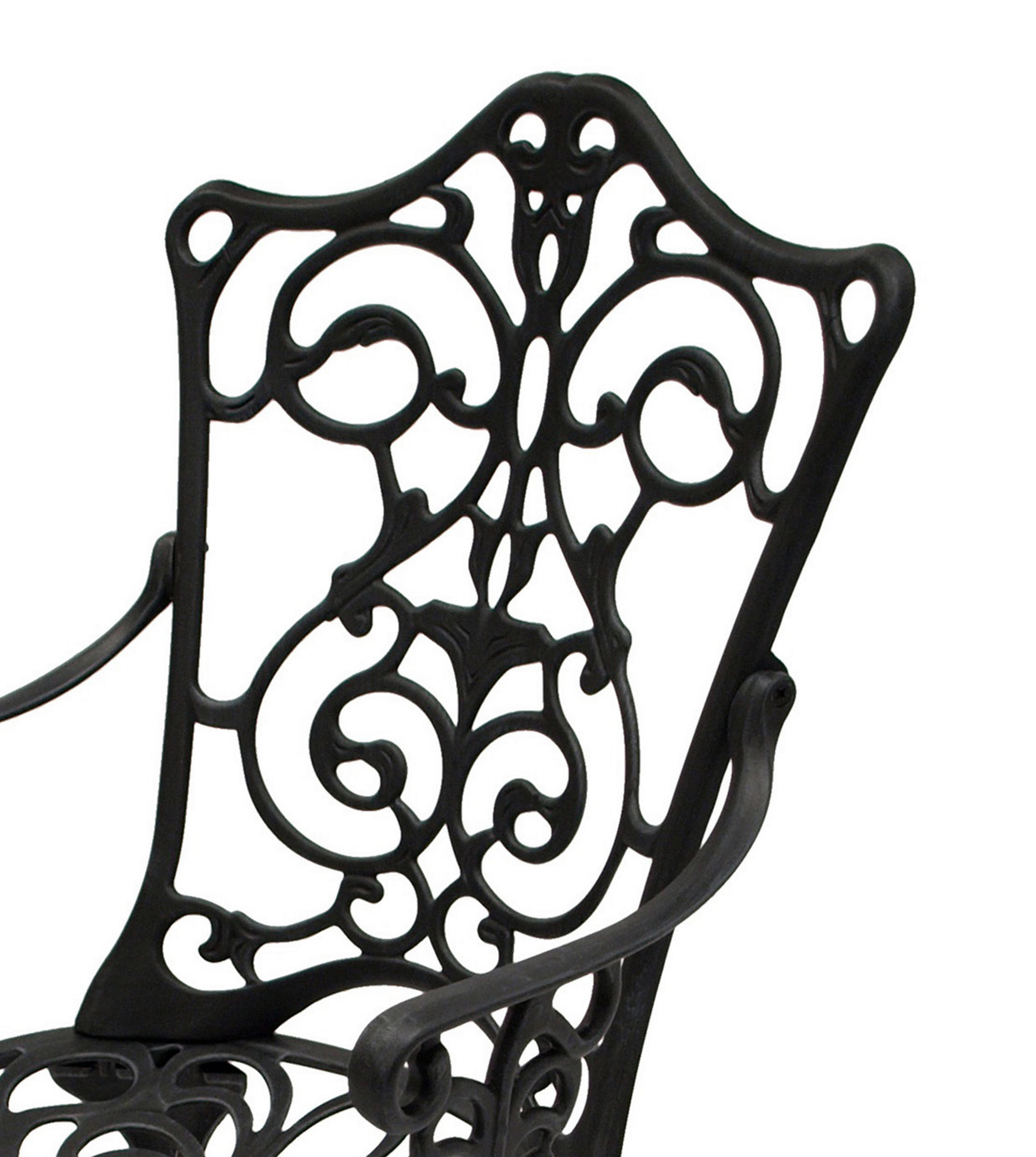 BISTROSTUHL Boulder - Jugendstil - Aluguss antik grau - Grau, Metall (58/90/53cm) - TPFGarden