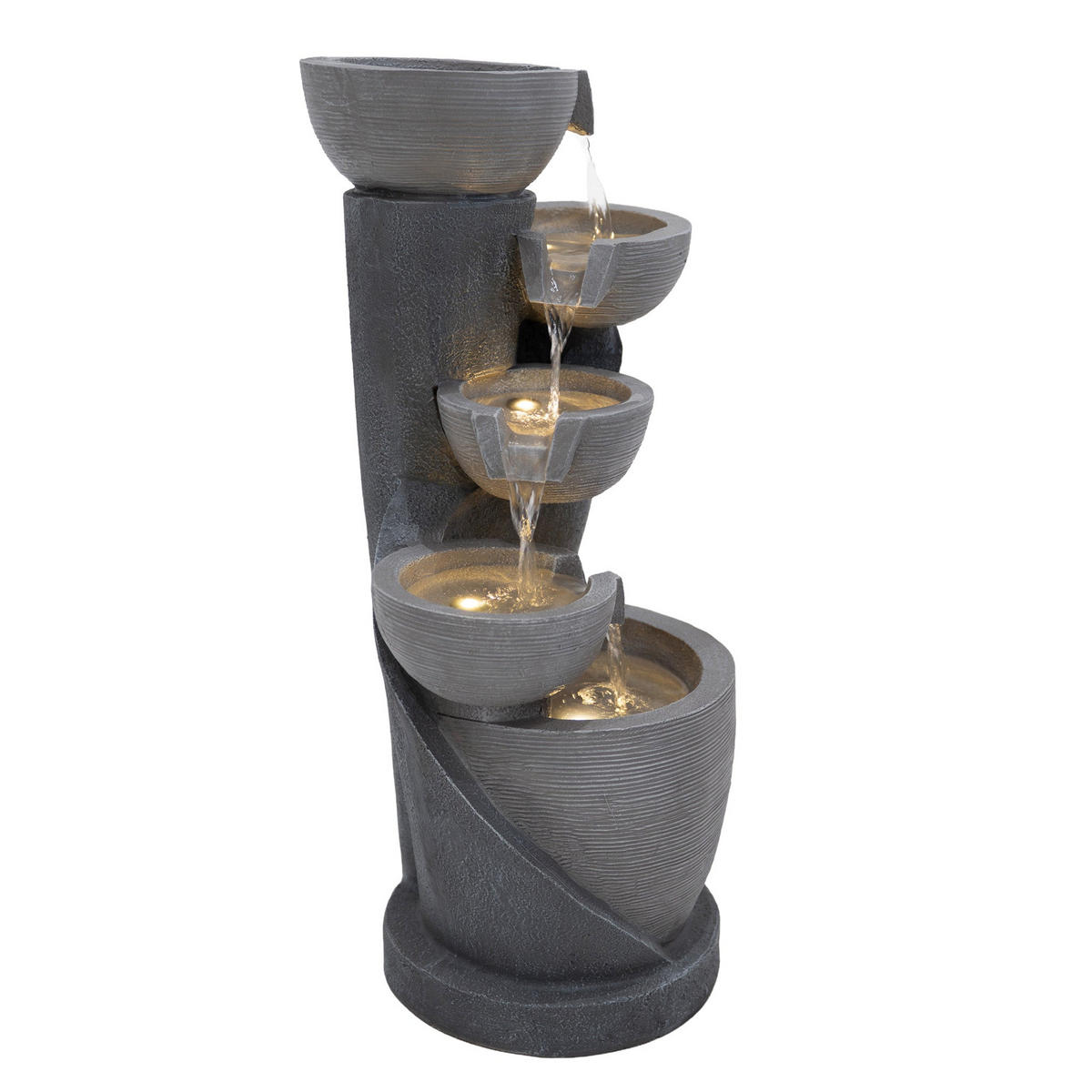 GARTENBRUNNEN "Illusion Lagoon" - Grau, Kunststoff (26/26.5/56.5cm) - Monstershop