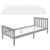 BETTGESTELL mit Matratze 200/90/10 cm - Hellgrau, Holz (90/200cm) - ML-DESIGN