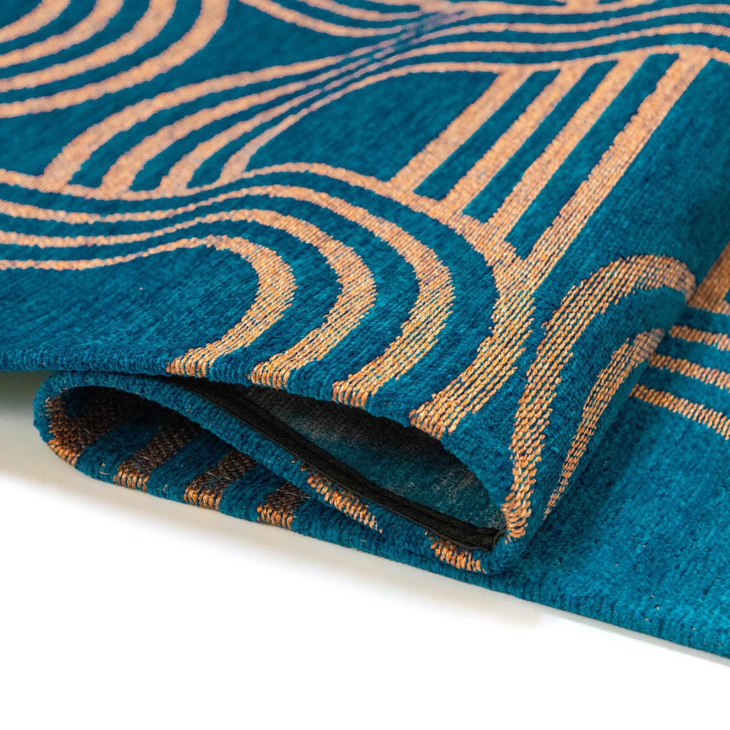 Thumbnail - Lola&Moi Teppich, Blau, Textil, 140x200 cm, ISO 9001, Teppiche & Böden, Teppiche