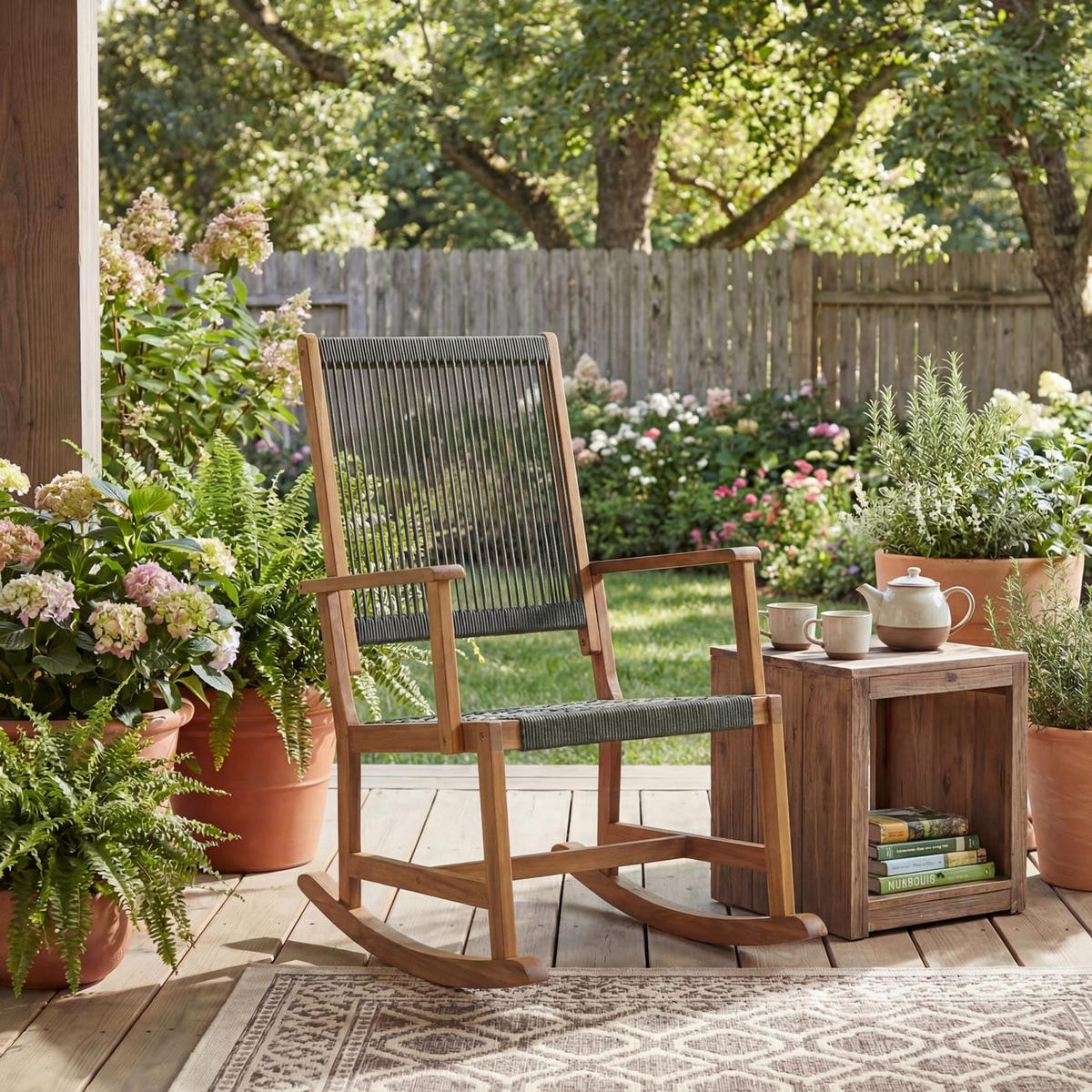 SCHAUKELSTUHL Grau - Dunkelgrau, Holz (65/102/92cm) - MCW