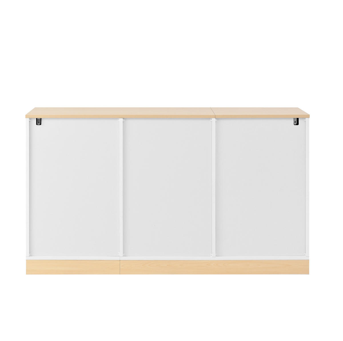 SIDEBOARD 135,5/39/76 cm z dřevotřísky bílá a v dekoru dřeva - bílá, kompozitní dřevo (135.5/76/39cm) - Modenvie
