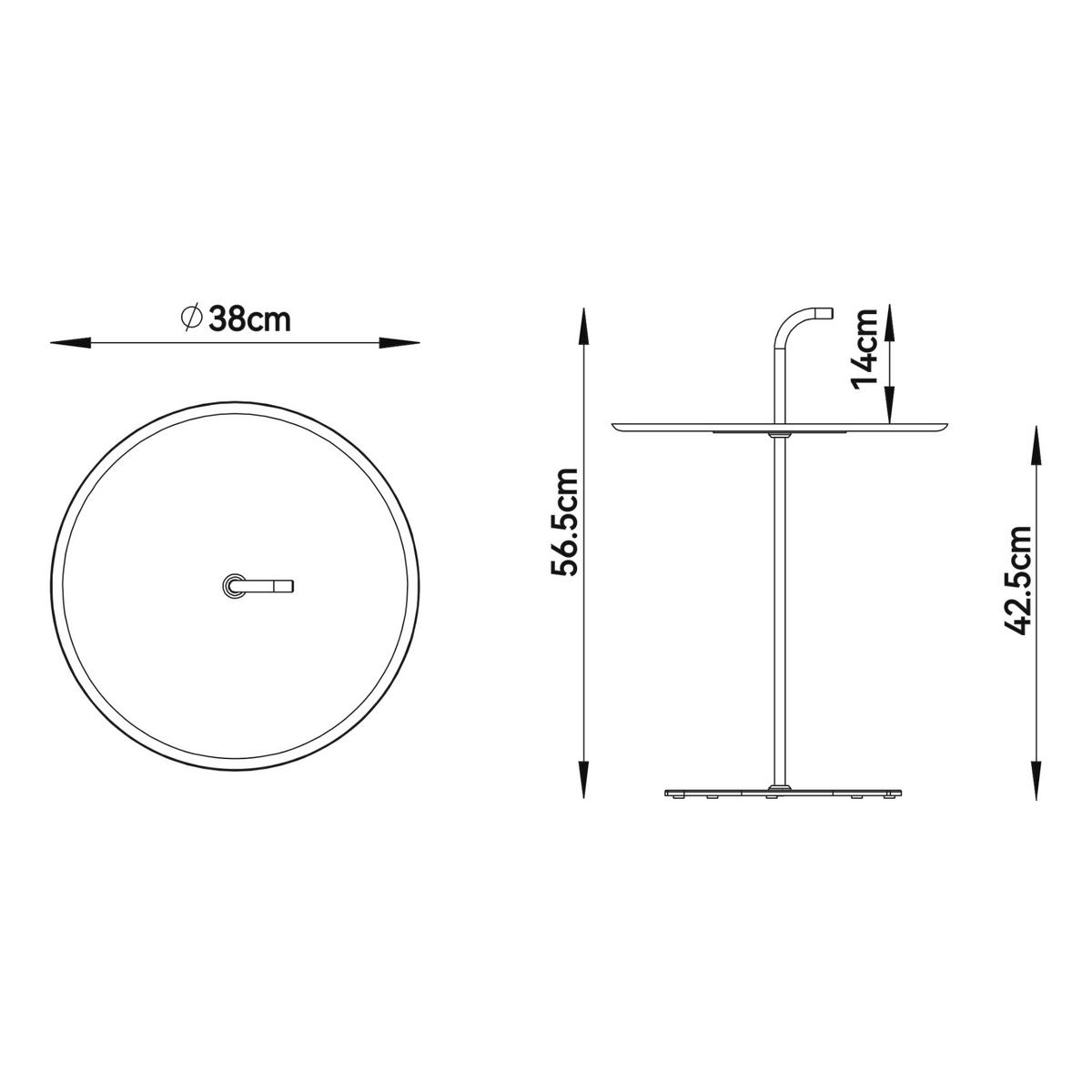 BALKONTISCH Calimera - Champagner, Metall (38/38/56.5cm) - casa.pro