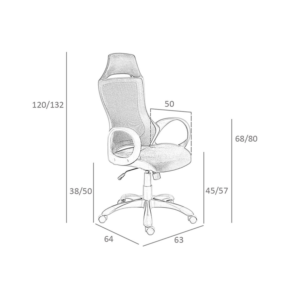 CHEFSESSEL Bürodrehstuhl aus schwarzem Stoff 63/64/120 cm - Schwarz, Textil (63/120/64cm) - ANGEL CERDA