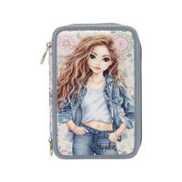 3-FACH FEDERTASCHE FESTIVAL FUN TOPModel hellblau 7,5 x 13 x 20 cm - Hellblau, Kunststoff (13/20/7.5cm) - Depesche Germany