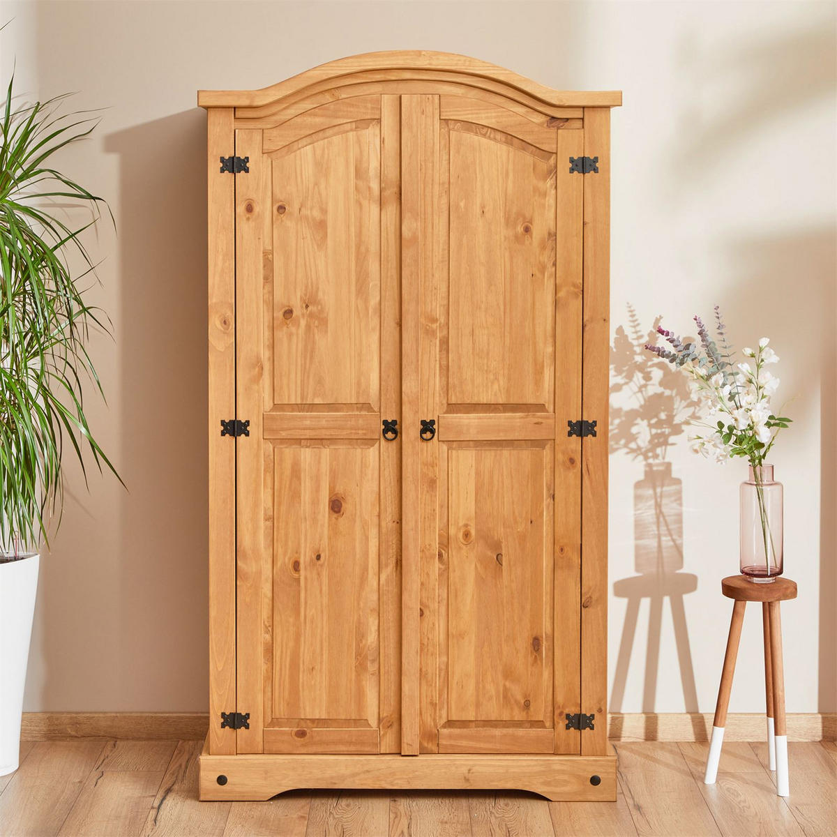 KLEIDERSCHRANK SALSA - Braun, Holz (103/188/57cm) - CARO-Möbel