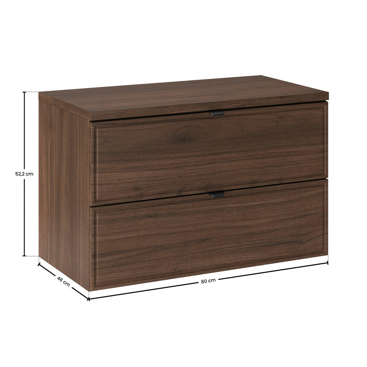 WASCHTISCHUNTERSCHRANK 80cm Elias Holz - Braun, Holzwerkstoff (80/52.2/46cm) - Petits-meubles