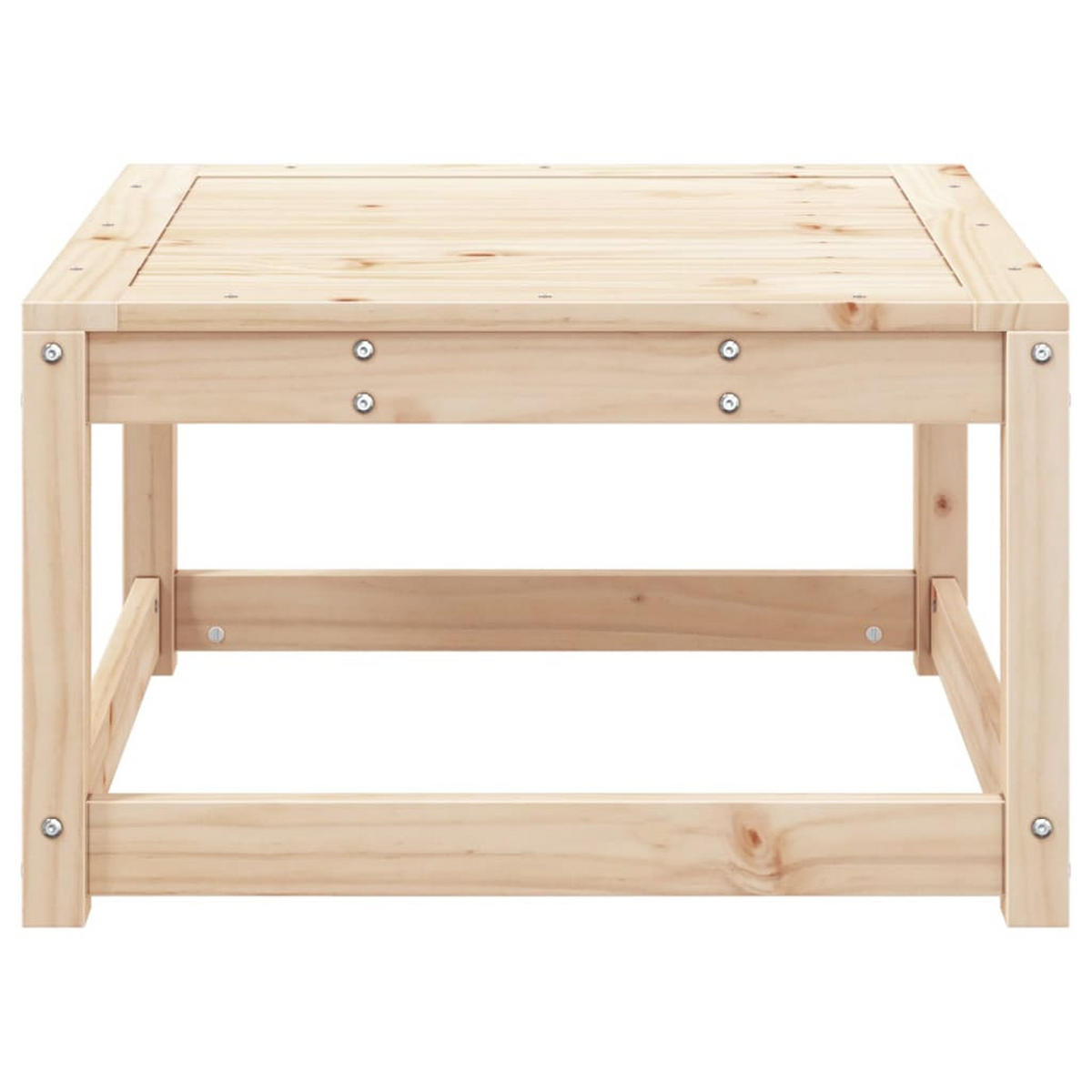 GARTENHOCKER Massivholz Kiefer - Braun, Holz (63.5/38/63.5cm) - vidaXL