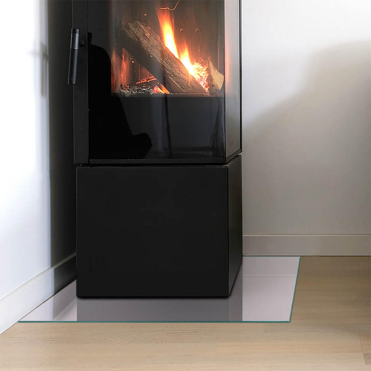 GLASPLATTE für Kamin 50 × 50 cm Lila - Lila, Glas (50/50/0.4cm) - ArtPrintCave