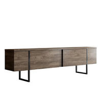 TV-MÖBEL luxe Braun - Braun, Holz (30/50/180cm) - Habitat Garten