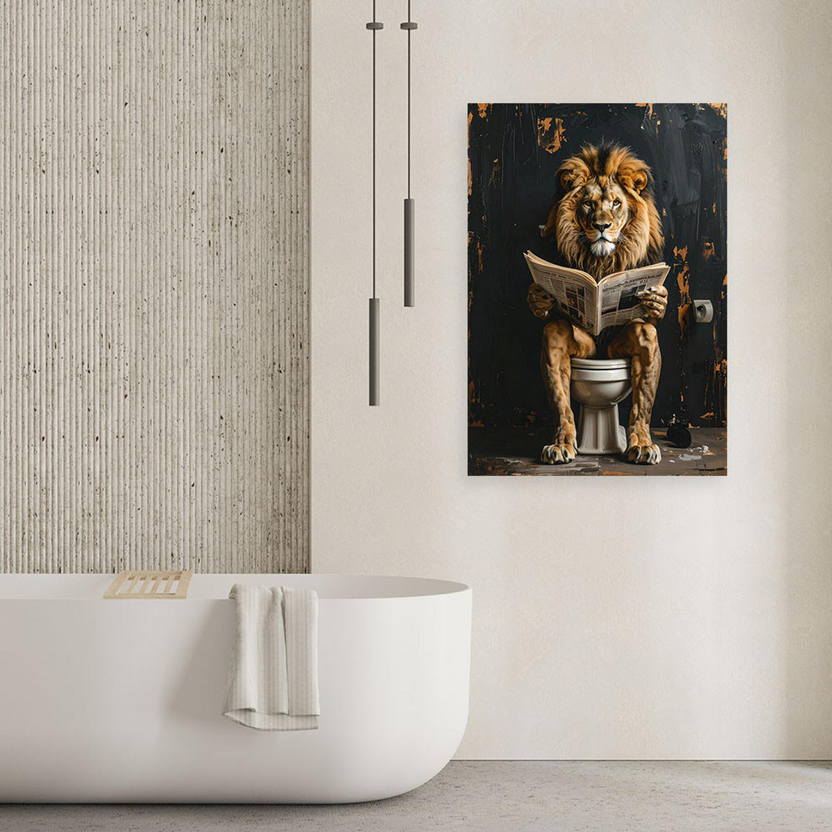 LEINWANDBILD Tiere 60x90cm - Schwarz, Textil (60/90cm) - Feeby