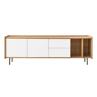 TV-ELEMENT Nadine Natur - Weiß 184.2 cm x 59.6 cm - Braun, Holzwerkstoff (184/59/41cm) - Kenay Home