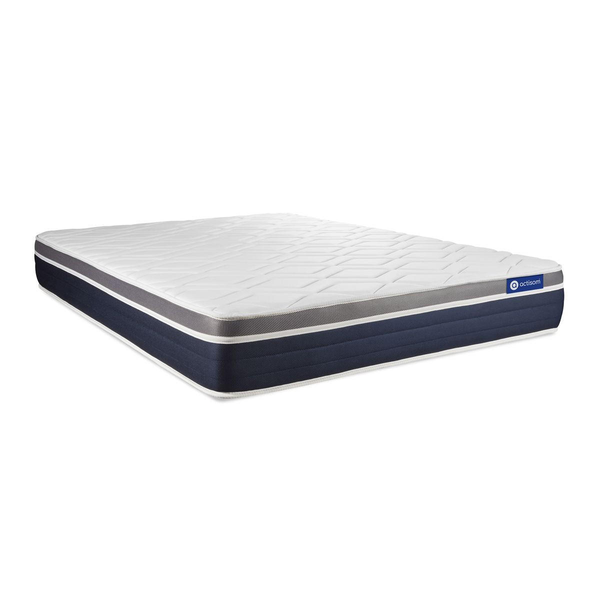 MATRATZE Actiflex confort Taschenfederkern und Memory-Schaum 130 x 190 cm h2 - Weiß, Textil (130/190cm) - ACTISOM
