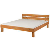 BETT Massivholz Kernbuche 200 x 200 x 73 natur TomMe #106 - Naturfarben, Holz (200/200cm) - Massivmoebel24