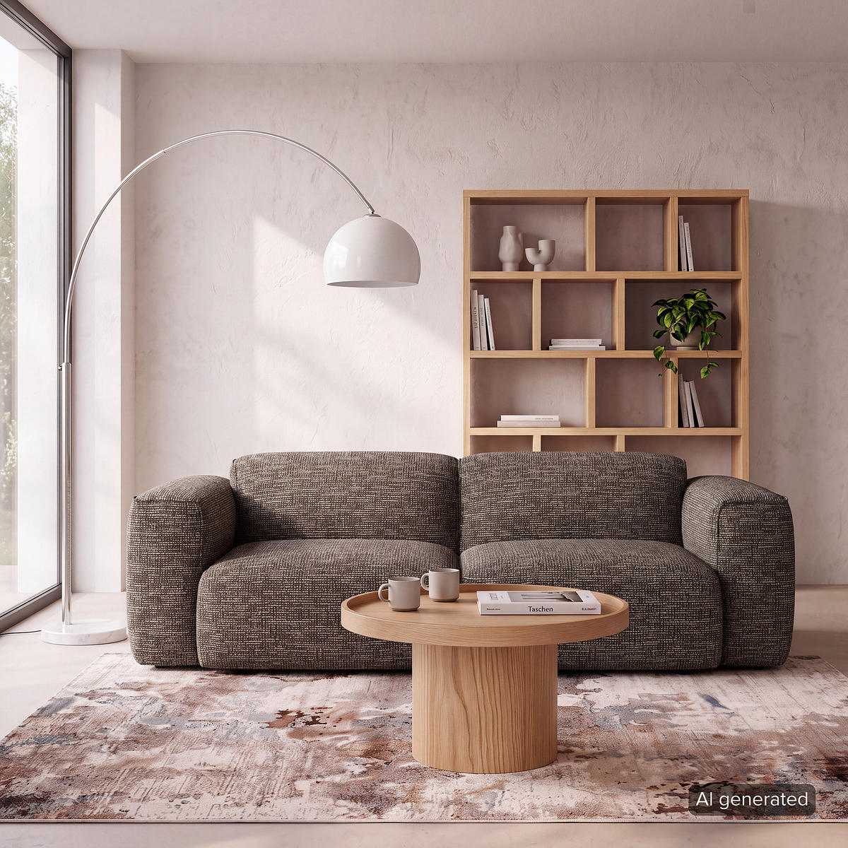 2-SITZER SOFA - Schwarz/Grau, Kunststoff/Textil (220/71/102cm) - home24