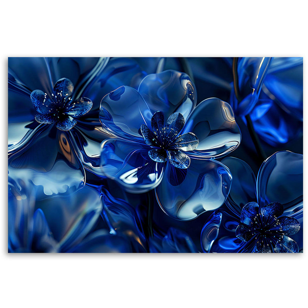 KUNSTDRUCK Blau 100/70 cm - Blau, Textil (100/70cm) - KUNSTLOFT