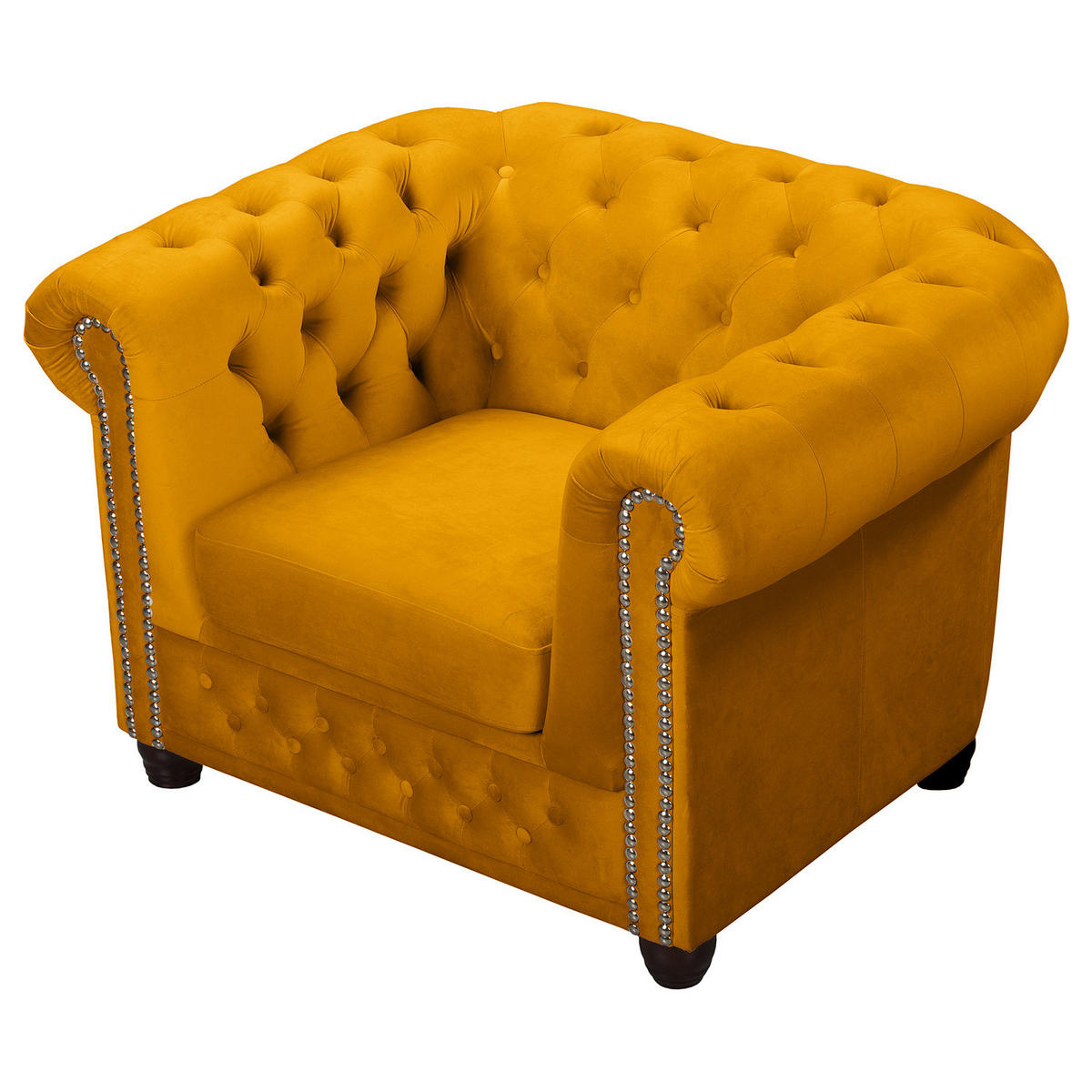 SESSEL - Gelb/Buchefarben, Buchenholz/Textil (104/72/86cm) - home24