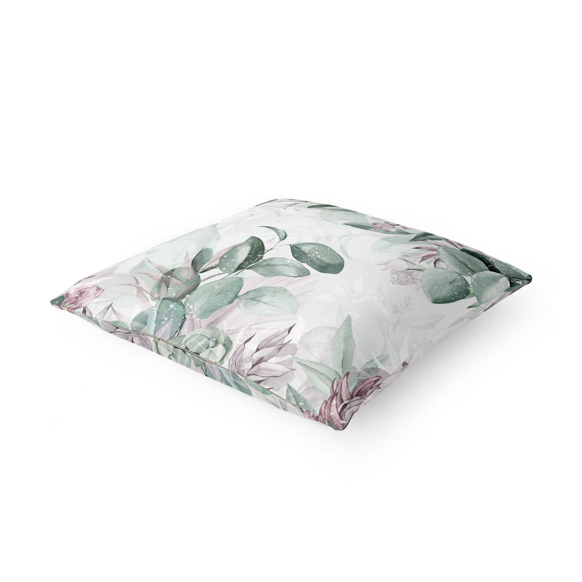 DEKOKISSEN Botanik in Pastell Grün & Rosa 50/50 cm - Grün, Textil (50/50/10cm) - Bilderwelten