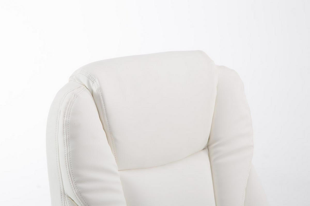 BÜROSTUHL Pacira, Kunstleder Weiß - Weiß, Textil/Metall (68/127/64cm) - TPFLiving