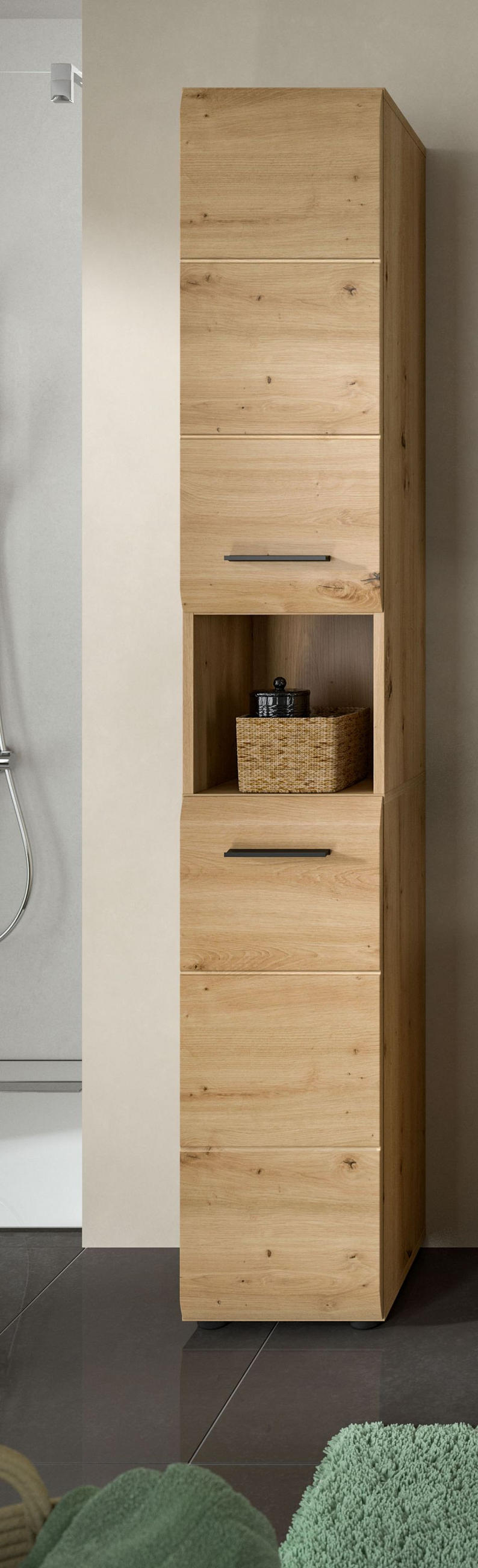 HOCHSCHRANK ICE (B/H/T: ca. 30/185/30 cm) in Artisan Oak Nachbildung/Artisan Oak Nachbildung - Eiche Artisan, Holzwerkstoff (30/185/30cm)