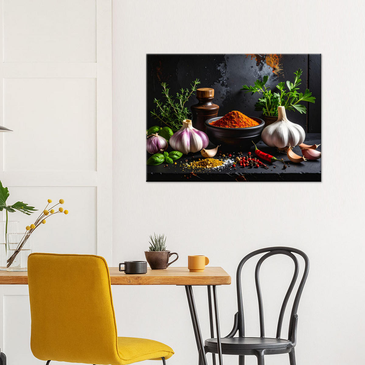 LEINWANDBILD Essen & Trinken 90x60cm - Multicolor, Textil (90/60cm) - Feeby