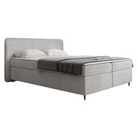BOXBETT Boho II - Hellgrau/Schwarz, Holz/Holzwerkstoff (180/200cm) - MIRJAN24