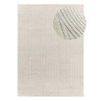 WEBTEPPICH creme Baresa 133/190 cm - Silberfarben/Creme, Naturmaterialien/Textil (133/190cm) - Atticgo