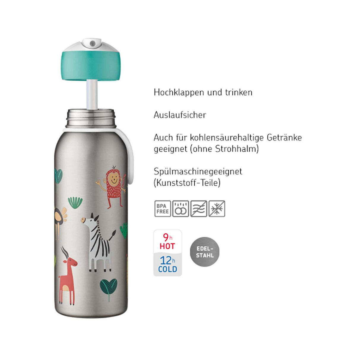 THERMOFLASCHE Campus (2025) Spiderman 350 ml - Blau/Rot, Metall (0.35L) - Mepal