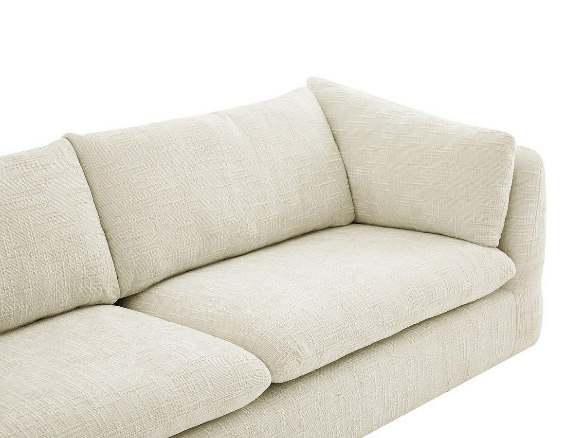 SOFA - 3 Personen - stoff - beige Nurabi - Beige, Textil (228/79/92cm) - Vente-Unique