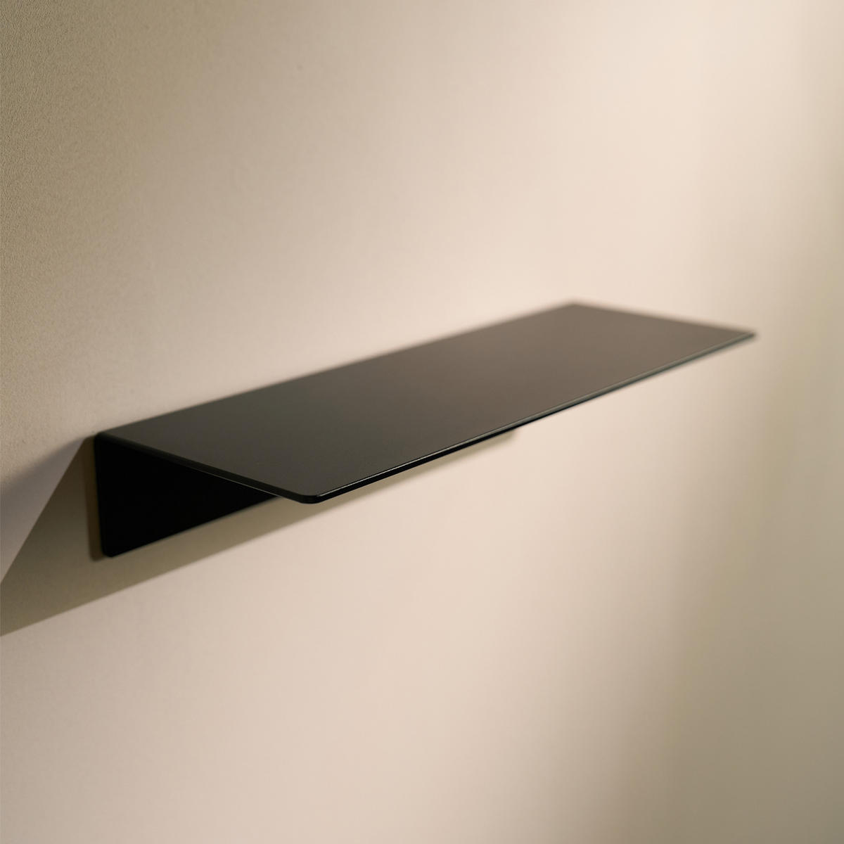 WANDREGAL OHNE BOHREN 30 cm Schwarz - Schwarz, Metall (30/5/11cm)