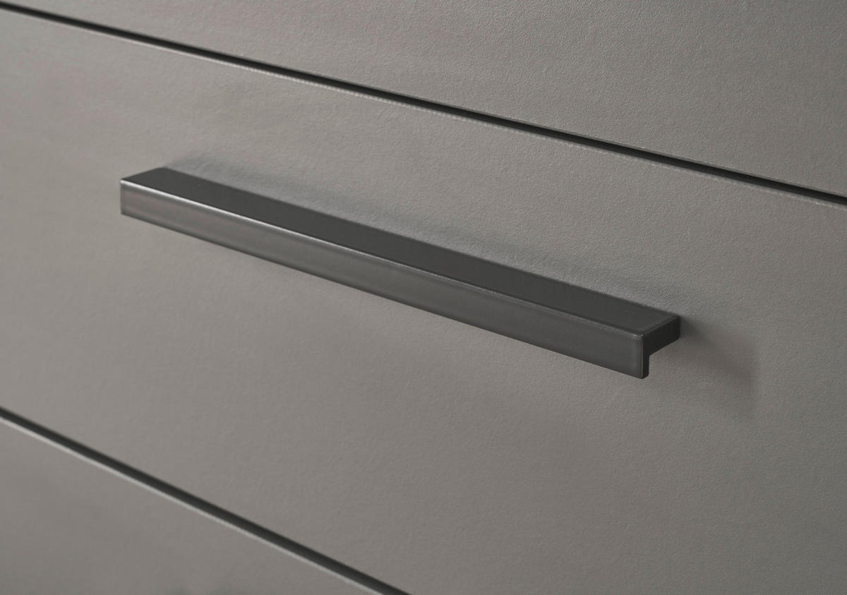 SIDEBOARD Thermo Eiche, grau, Kommode mit Soft-Close 152 x 80 cm - Eichefarben/Schwarz, Holzwerkstoff/Kunststoff (152/80/45cm) - Furn.Design