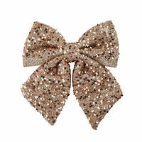 WEIHNACHTSSCHLEIFE Santa Lila Champagnergold - Champagner/Goldfarben, Textil (30/2/27cm) - Mondex