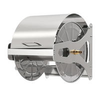 SCHLAUCHTROMMEL - Silberfarben, Metall (40/31/36cm) - Relaxdays