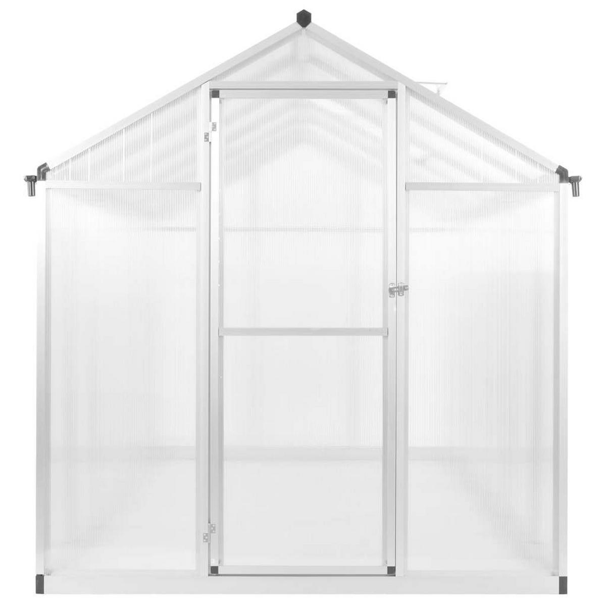 GEWÄCHSHAUS Aluminium 421x190x195 cm 15,6 m³ - Transparent, Textil (190/195/421cm)
