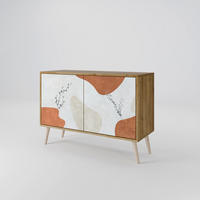 SIDEBOARD TRANQUIL TWIG, Eicheneffekt, 111x42x77,5 cm, 2 Türen - Eichefarben/Buchefarben, Holzwerkstoff/Buchenholz (111/77.5/42cm) - SpaceRebels