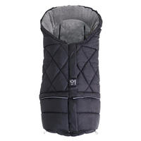KINDERWAGEN-FUSSSACK Moony 2in1, Sherpa Fleece grey, black - Schwarz, Textil (48/10/105cm) - Kaiserbaby
