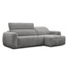 ECKSOFA NERO 4-Sitzer, platingrau - Schwarz/Grau, Holz/Textil (272/81/159cm) - Courtois Laville