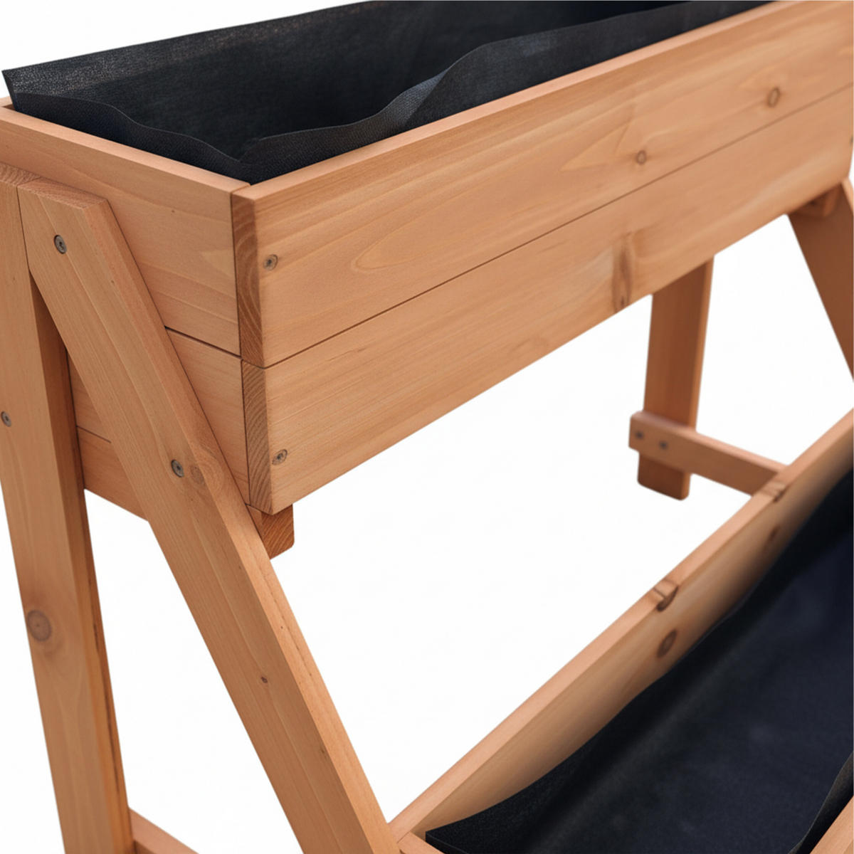 VERTIKÁLNY záhon - oranžová, drevo (62.5/51.5/44cm) - Relaxdays