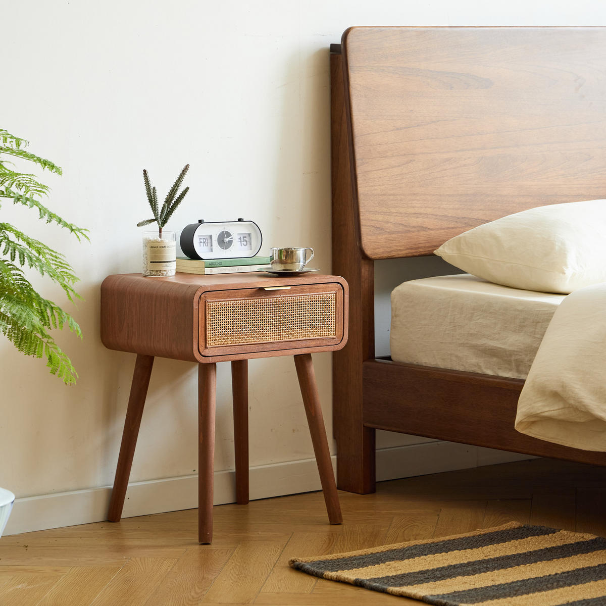 NACHTTISCH Rechteckig Braun 42 x 34 x 50 cm - Braun, Holz (42/50/34cm) - Nordlys