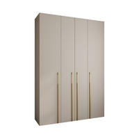 DREHTÜRENSCHRANK 245,5/170/50 4-türig - Kaschmir/Goldfarben, Holz/Metall (170/245.5/50cm) - Abiks Möbel