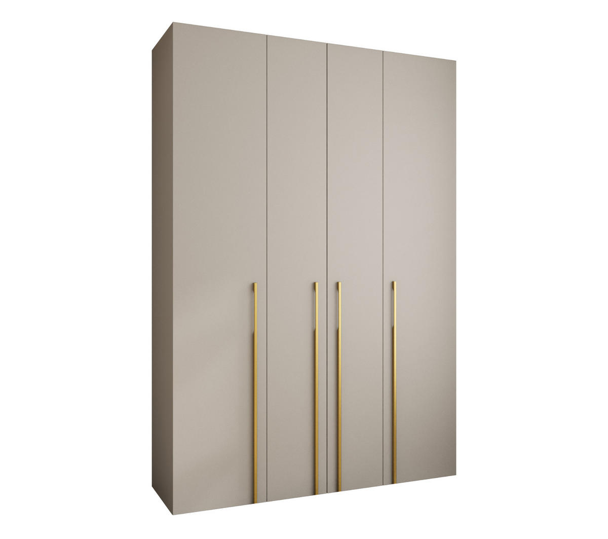 DREHTÜRENSCHRANK 245,5/170/50 4-türig - Kaschmir/Goldfarben, Holz/Metall (170/245.5/50cm) - Abiks Möbel