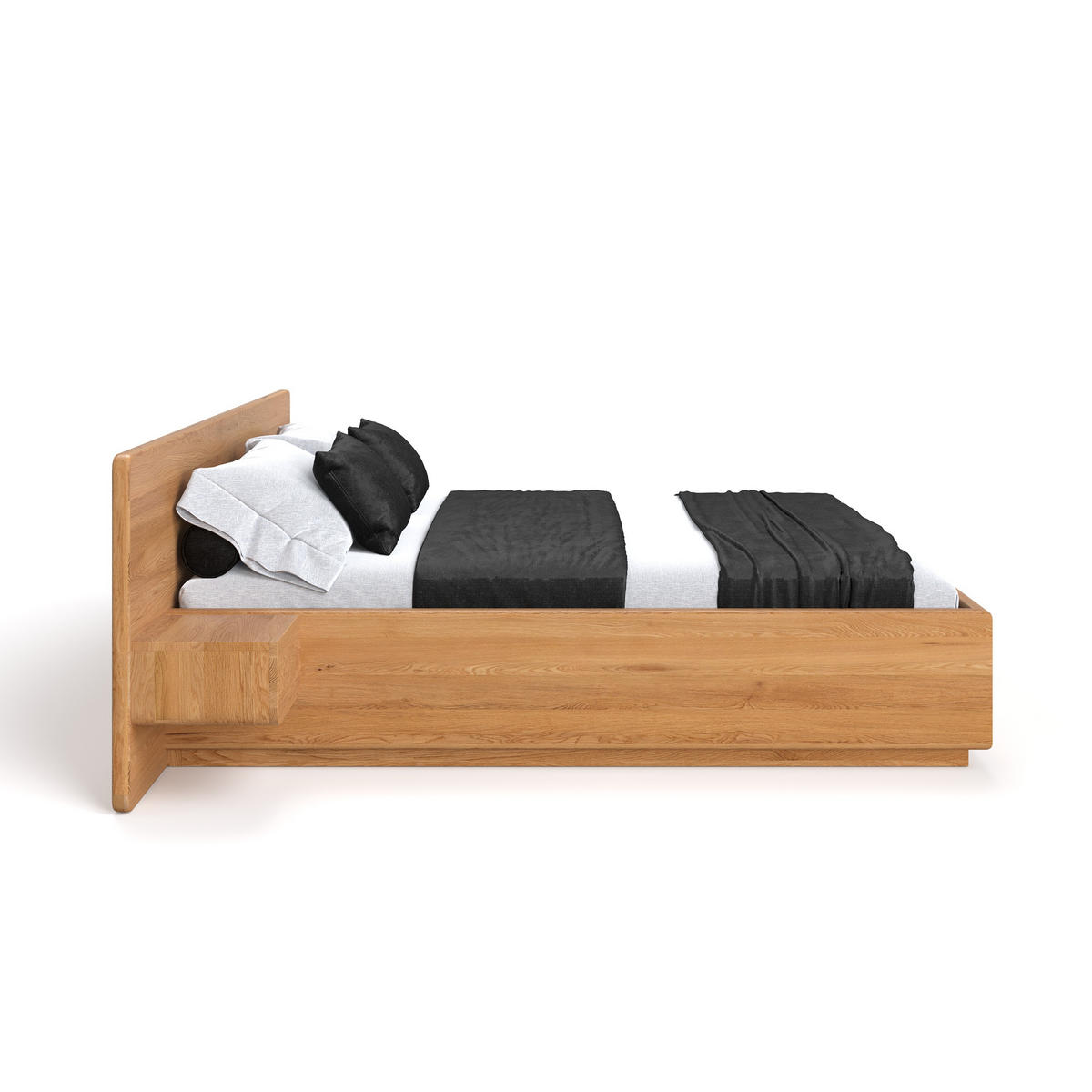 MASSIVHOLZBETT Wide aus Eiche mit Bettkasten 140x200 cm - Eichefarben/Naturfarben, Holz (140/200cm) - Danzz