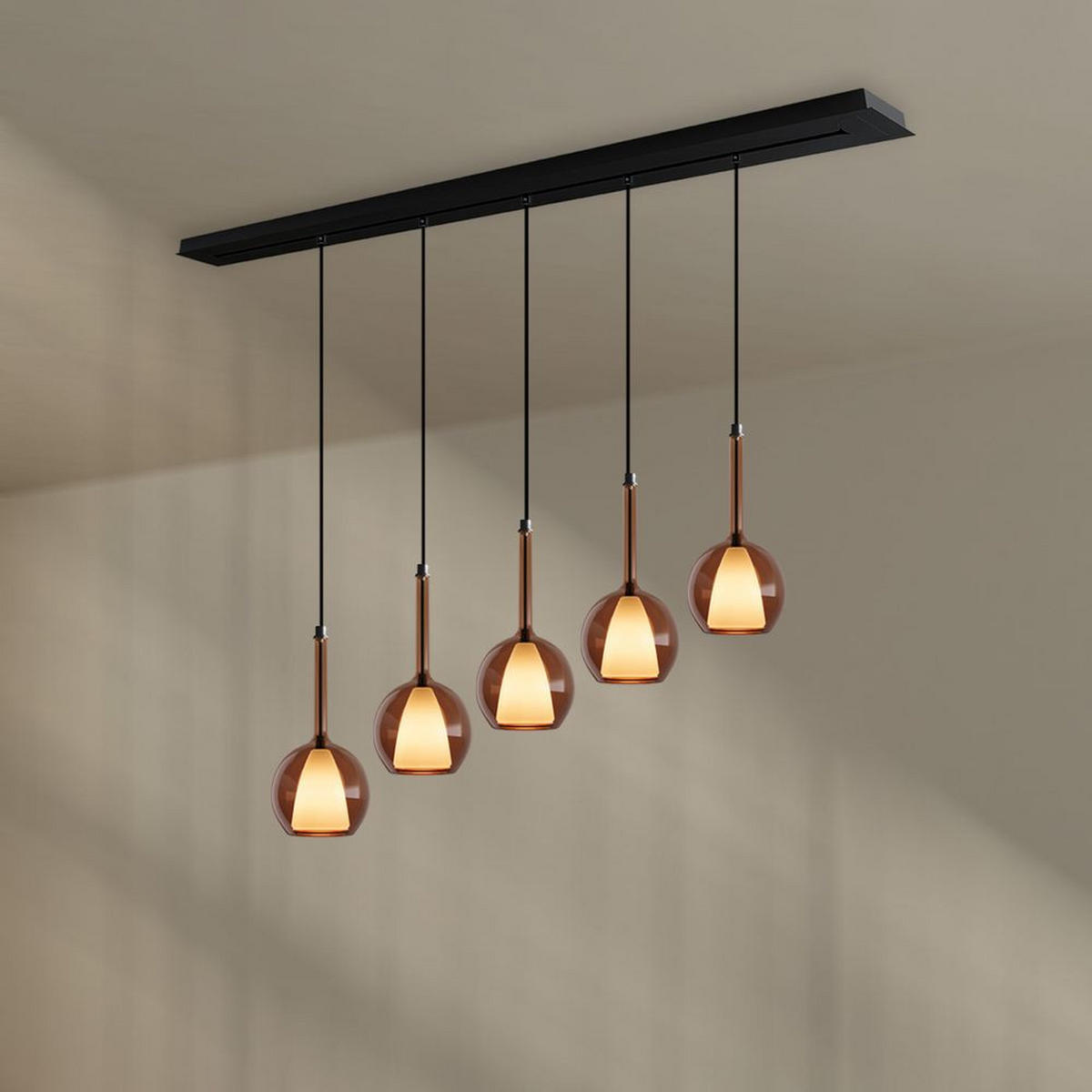 HÄNGELEUCHTE Belluna Mehrfarbig Ø 14cm - Multicolor, Glas (14/14/35cm) - s.luce