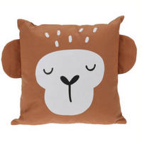 KUSCHELKISSEN Safari 40/40 cm - Braun, Naturmaterialien (40/40cm)