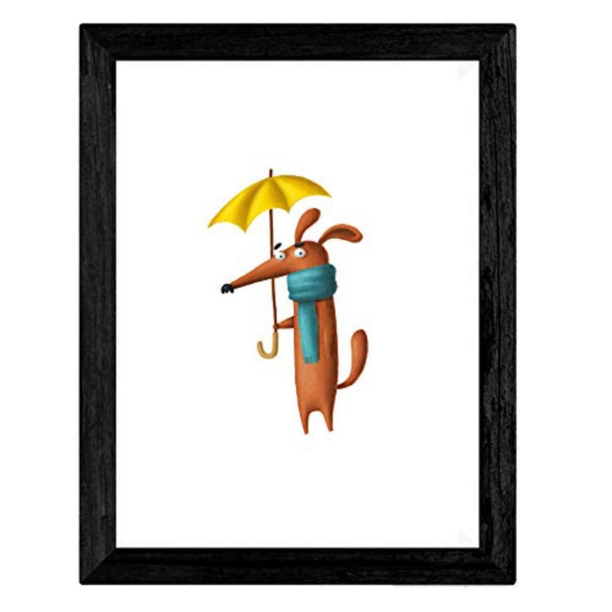 POSTER Set mit 4 Hunden gekleidet A3 Rahmenlos - Klar, Papier (29.7/3cm) - Nacnic